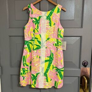Lilly Pulitzer 20th Anniversary For Target Sleeveless  Flamingo Fan Dance Shift